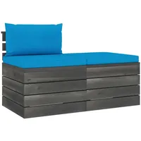 vidaXL Garten-Sofagarnitur 2-tlg. blau/türkis