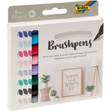 folia Pinselstift Brush Pens, Basic - Pastell, 8er Set
