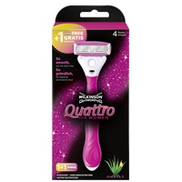 Wilkinson Sword Quattro for Women Damen Rasierer Starterset mit 2 Rasierklingen, 1 St