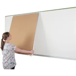 Tafel Klett/Korklinol für XXL Mediarail Wandtafel, doppelseitig
