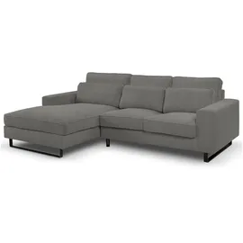 xonox Eckcouch Polyester L-Form 3-Sitzer Grau