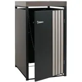 Proregal Mülltonnenverkleidung 125 x 68 x 84 cm schwarz