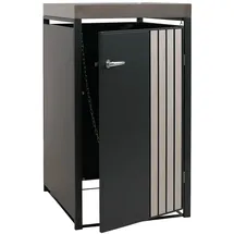Proregal Mülltonnenverkleidung 125 x 68 x 84 cm schwarz