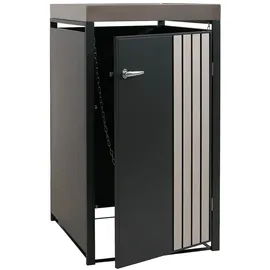 Proregal Mülltonnenverkleidung 125 x 68 x 84 cm schwarz