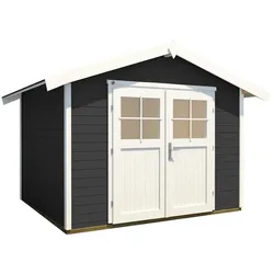 Weka Gartenhaus 122 - 28 mm-Gartenhaus 122 - 240 x 235 cm (Gr. 2)-anthrazit - 50 % Rabatt auf Dacheindeckung