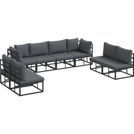 vidaXL Garten-Lounge-Set 8-tlg. schwarz
