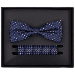 Venti Fliege VENTI Set aus Fliege und Einstecktuch gemustert blau