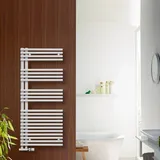 Zehnder Forma Asym Badheizkörper, Warmwasser- oder Mischbetrieb, ZF500250B100000 LFAR-120-050, 1161 x 496 mm, weiss, RAL 9016, rechts