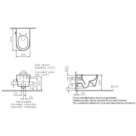 Vitra Options Wand-WC mit WC-Sitz Weiß