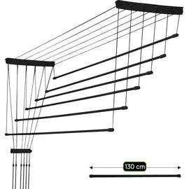 Kadax Deckenwäschetrockner, Wäschetrockner für die Decke 6x130/schwarz