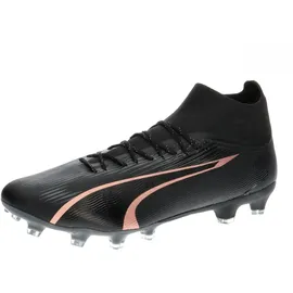 Puma Ultra Pro FG/AG Soccer Shoes, Puma Black-Copper rose 45 EU