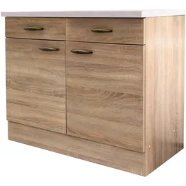 Flex-Well Unterschrank »Bergen«, (B x H x T) 100 x 85 x 50 cm, für viel Stauraum braun