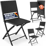 CASARIA Klappstuhl Rom 59 x 59 x 108 cm schwarz 4 St.