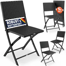 CASARIA Klappstuhl Rom 59 x 59 x 108 cm schwarz 4 St.