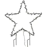 Spetebo LED Stern Gartenstecker mit 150 LED - 66,5 x 60 cm - Garten Balko nTerrasse Deko Beleuchtung warm weiß