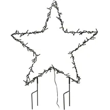 Spetebo LED Stern Gartenstecker mit 150 LED - 66,5 x 60 cm - Garten Balko nTerrasse Deko Beleuchtung warm weiß