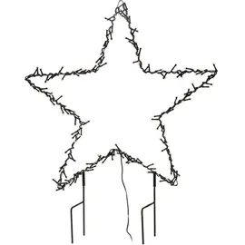 Spetebo LED Stern Gartenstecker mit 150 LED - 66,5 x 60 cm - Garten Balko nTerrasse Deko Beleuchtung warm weiß