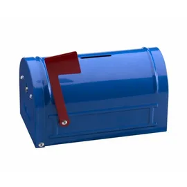 ARREGUI Hucha Mail C9701 Geldkassette, Kinder-Spardose, in Form eines amerikanischen Briefkastens, blau