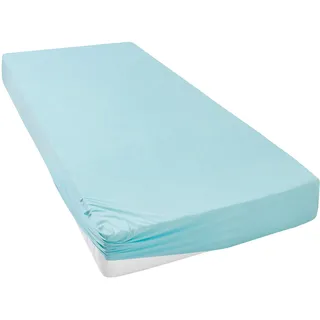 MY HOME Spannbettlaken Jersey 140 x 200 - 180 x 200 cm blau