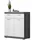 inn.furn Schuhschrank weiß Hochglanz, Rauchsilber grau 90 cm,