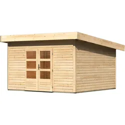 Karibu Gartenhaus Northeim 5 - 38 mm-369 x 369 cm-naturbelassen