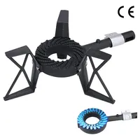 MuCoLa Hockerkocher 3 Bein Gaskocher 6,5kw Gasbrenner Campingkocher Gusseisen Stahl Gasherdplatte