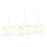 vidaXL Weihnachtsstern 3 Stk. Faltbar Weiß