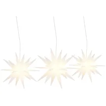 vidaXL Weihnachtsstern 3 Stk. Faltbar Weiß