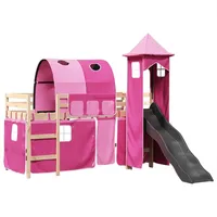 vidaXL 3309166 Kinderbett Pink Polyester