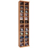 VCM Holz CD DVD Stand Regal Almera in Buchefarbe, B: 42 cm