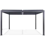Cazeboo Pergola, Grau, Metall, Rechteckig, 305x220x395 cm, Sonnen- & Sichtschutz, Pavillons & Pergolas, Pergolas