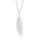 KUZZOI Halskette Herren Feder Vogel 925 Silber grau