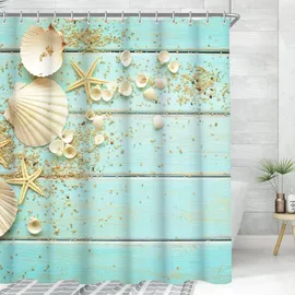 lerores Duschvorhang 180 x 180 cm Schale wasserabweisend