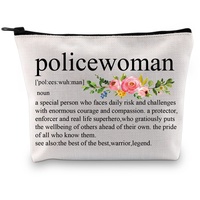 Polizistin Definition Make-up Tasche Geschenk Polizei Akademie Abschluss Geschenk Polizei Sergeant Geschenk Polizei Ausrüstung Tasche, Polizistin Definition EU, Kosmetiktasche mit Aufdruck