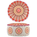 Marrakesch Orient & Mediterran Interior Pouf Garet Baumwolle 50 x 25 cm Orange