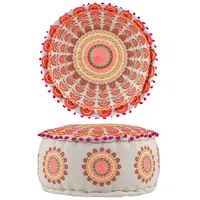 Marrakesch Orient & Mediterran Interior Pouf Garet Baumwolle 50 x 25 cm Orange