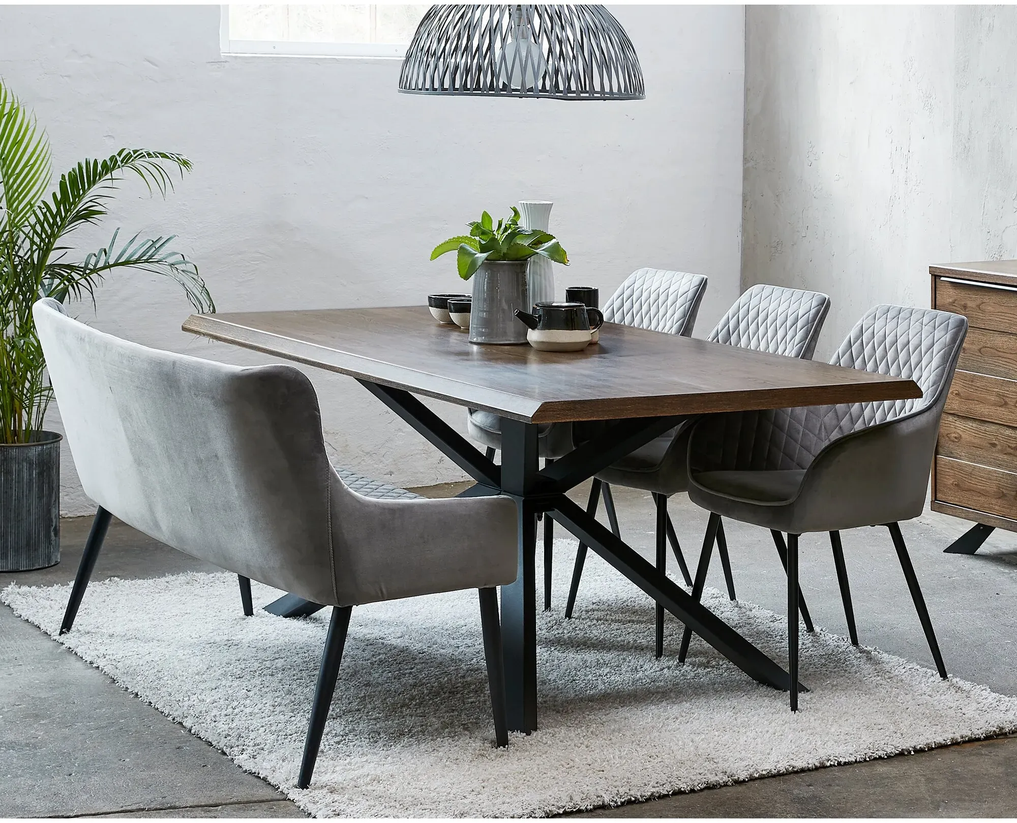 designline »Arno« Esstisch Eiche smoked 200x100 cm