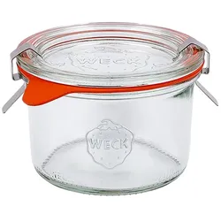48x Weck Glas Sturzglas mit Deckel Dichtungsring und je 2 Klammern Overturn 200 ml