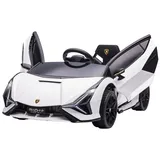 Homcom Lamborghini Kinderauto 12 V weiß (MP3/USB)