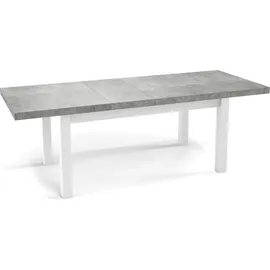 WFL GROUP Esstisch Hellgrau, Rechteckig,Rechteckig, 80x78x140 cm Esszimmer, Tische, Esstische