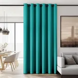 Deconovo Blickdichte Vorhänge mit Ösen Gardinen Thermo Verdunkelungsvorhang Kinderzimmer Dicke Thermovorhang Kälteschutz Thermogardine Hitzeschutz, 214x203 cm(HöhexBreite), Türkis, 1 Stück