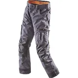 Terrax Workwear Arbeitshose mit integriertem Gürtel - Bundhose mit zahlreichen Taschen in Anthrazit-Schwarz Größe 50