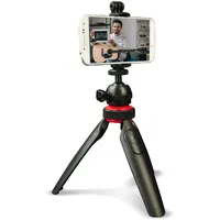 Digipower Stativ mit Abnehmbarer Bluetooth-Fernbedienung, Dreibeinstativ kompatibel mit Handys, Action-Kameras und DSLR-Kameras, Schwarz, TP-ACT5