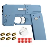 LINGHGD Faltbares Handy Form Pistole Spielzeug, Faltbare tragbare Handheld Spielzeug Pistole + 20 weiche Kugel, kreative Anti-Stress-Spielzeug