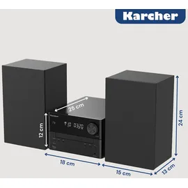 Karcher MC 6475D Stereoanlage Kompaktanlage mit DAB+ Radio, Bluetooth, USB