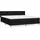 vidaXL Boxspringbett mit Matratze Schwarz 180x200 cm Stoff