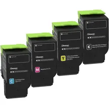 Lexmark Original Toner - 4er Multipack für C2325dw, C2425dw, C2535dw, MC2325adw, MC2425adw, MC2535adwe