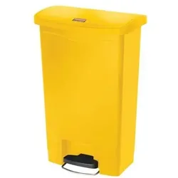 Wertstoffsammler aus Polyethylen (PE), mit Fußpedal an der Breitseite , 50 Liter Volumen, gelb