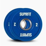 SF SUPRFIT Hantelscheiben Mini PU Bumper Plates, 2 kg, (2-tlg), Einzeln oder Paar