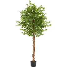 Tectake Künstlicher Ficusbaum Fida, realistische Textur - 180 cm,